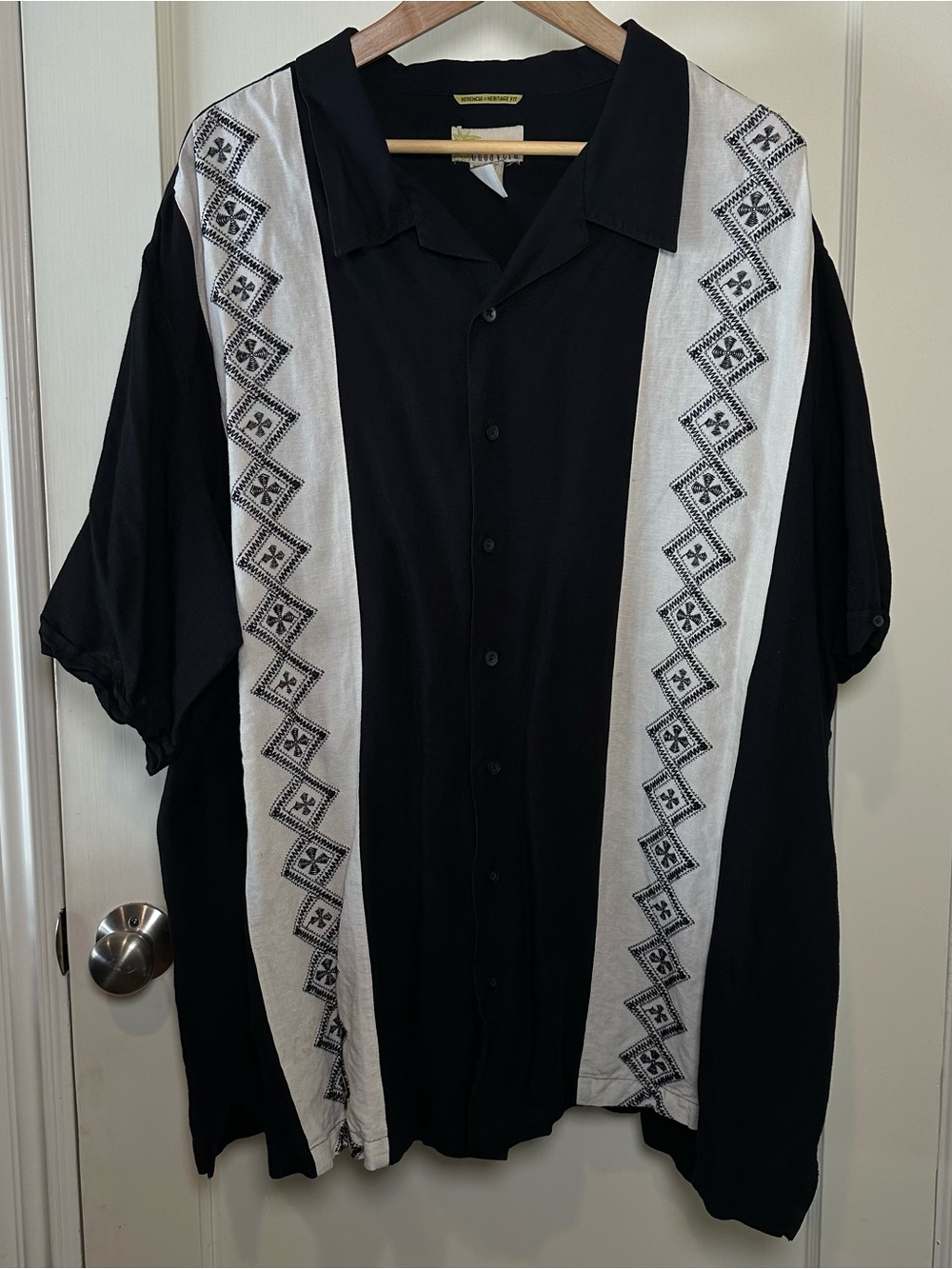 Cubavera Short Sleeve Button Up Linen Blend Shirt Size 3XLT